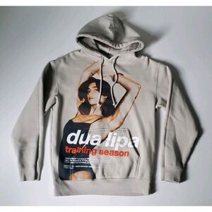 Dua Lipa Training Season Graphic Hoodie Beige Hot Topic Merch Size M